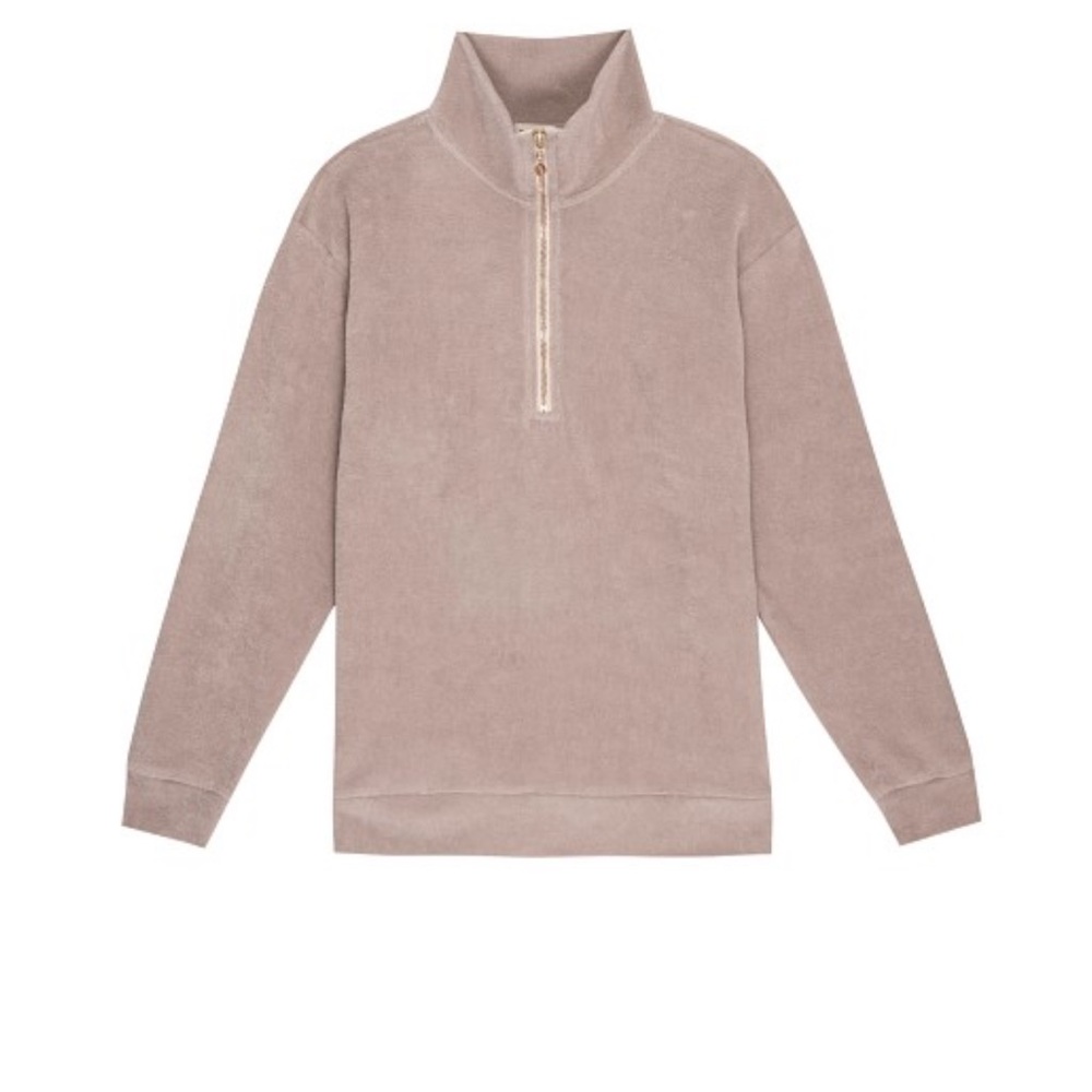 DONNI. Terry 1/2 Zip Stone w/ Jasper